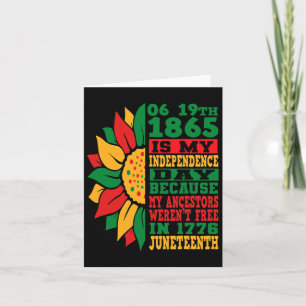 Gladlig Juneteenth är min självständighetsdag Fria Kort