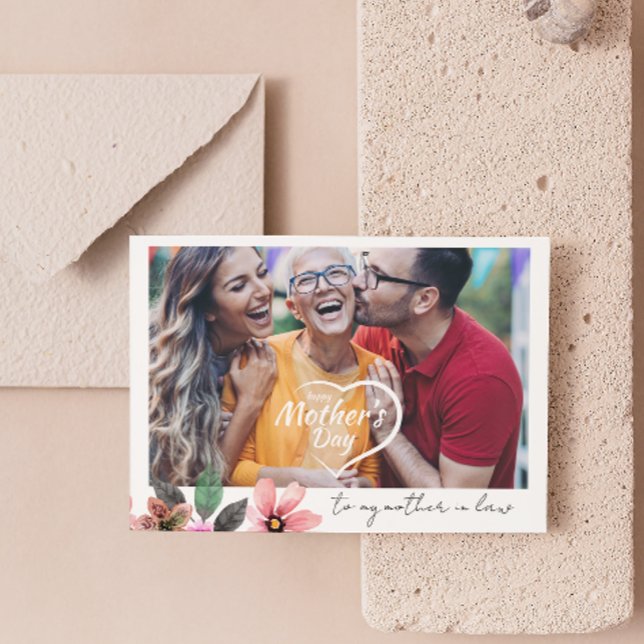 Gladlig mors dag anpassad bild text svärmor  helgkort (Skapare uppladdad)