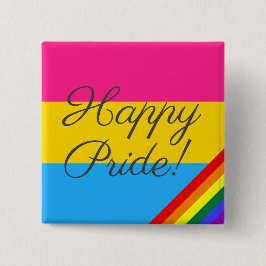 Gladlig Pansexuell Flagga Knapp