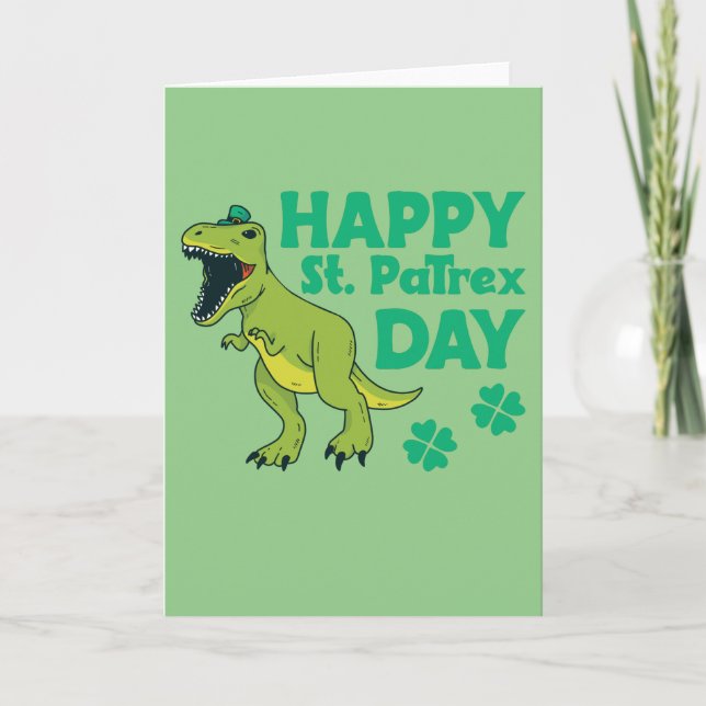 Gladlig St. Patrex-dagen Trex St. Patricks skämtko Kort (Framsida)