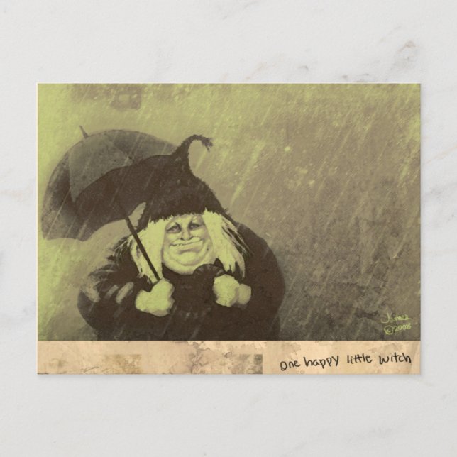 GladLittleWitch Vykort (Framsida)