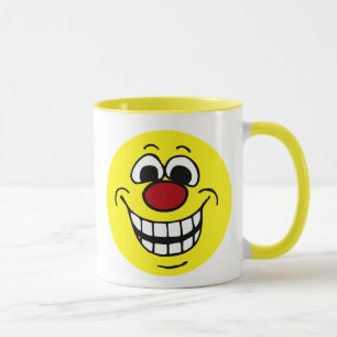 Gladlynt ansikte Grumpey Mugg