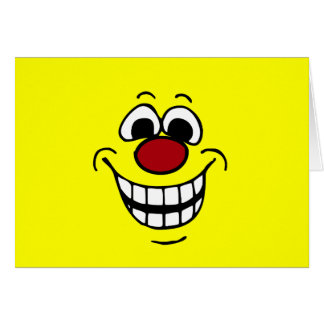 Gladlynt ansikte Grumpey OBS Kort