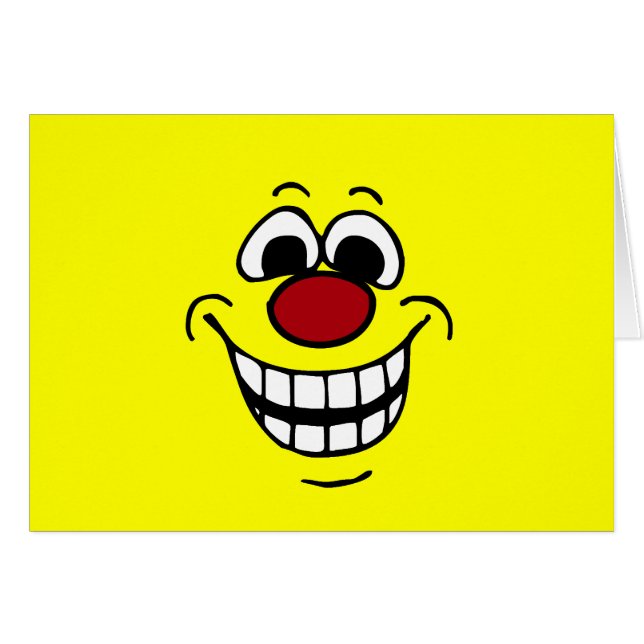 Gladlynt ansikte Grumpey OBS Kort (Framsidan Horizontal)