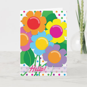 Gladlynt blommor till något att sägahejer! kort