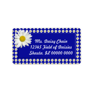 Gladlynt daisyadressetiketter adressetikett