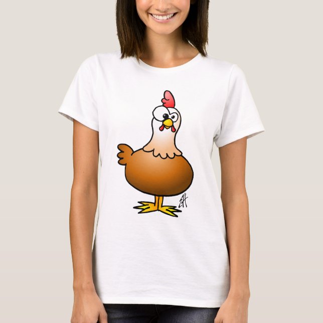 Gladlynt höna t-shirt (Framsida)