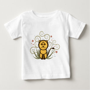 Gladlynt lejon T-tröja T-shirt