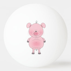 Gladlynt rosa gristecknad pingisboll