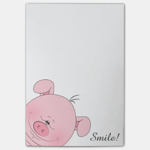 Gladlynt rosa gristecknad post-it block