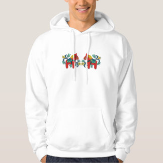 Gladlynt svenska skandinaviska Dala hästar Hoodie