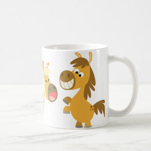 Gladlynt tecknadponnymugg kaffemugg