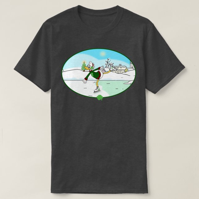 Gladstone Gander Ice-skridskor T Shirt (Design framsida)