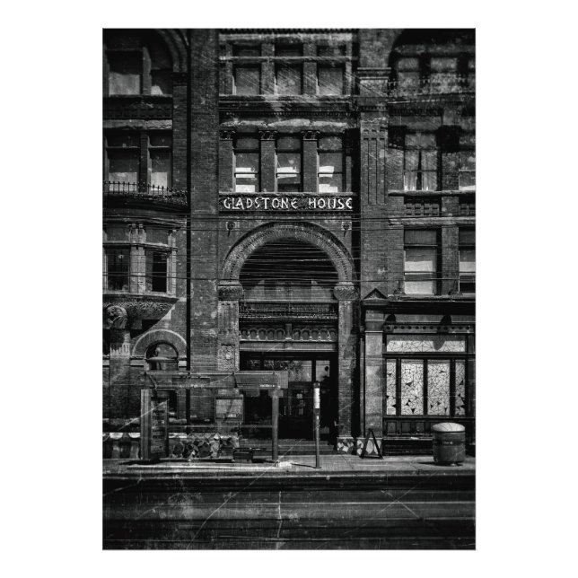 Gladstone Hotel No 1 Old Film Version Fototryck (Framsidan)