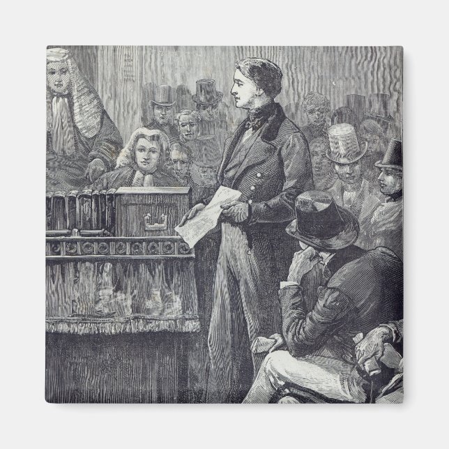 Gladstone levererar sin Maiden Tal Magnet (Framsidan)