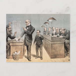 Gladstone och hans assistenter vykort