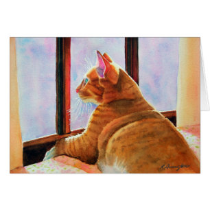 Gladys Orange Tabby Hälsningskort