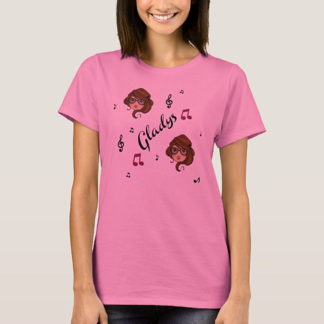 Gladys t-skjorta i vuxenformat t-shirt (Framsida)