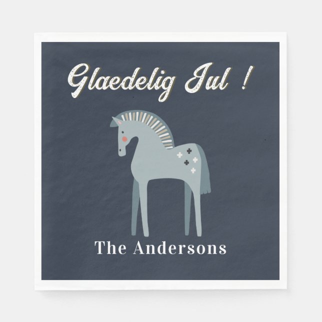 Glæ delig Jul | God jul på danska Pappersservett (Framsidan)