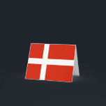 Glæ delig Jul med Dannebrog Helgkort<br><div class="desc">Ett tackkort med den danska flagga. Det är enkelt att anpassa och ändra "tack" till "tak" eller lägga till ett eget personligt meddelande. Danmarks flagga,  Dannebrog,  är röd med ett vitt skandinaviskt kor som sträcker sig till kant i flagga.</div>