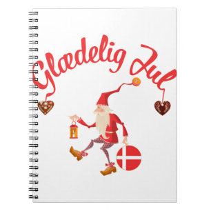 Glaedelig jul dansk god jul denmark nisse anteckningsbok
