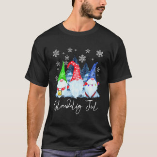 Glaedelig Jul Nordic Gnomes Tomte Nisse Danish T Shirt