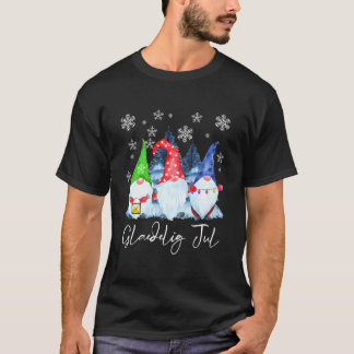 Glaedelig Jul Nordic Gnomes Tomte Nisse Danish T Shirt