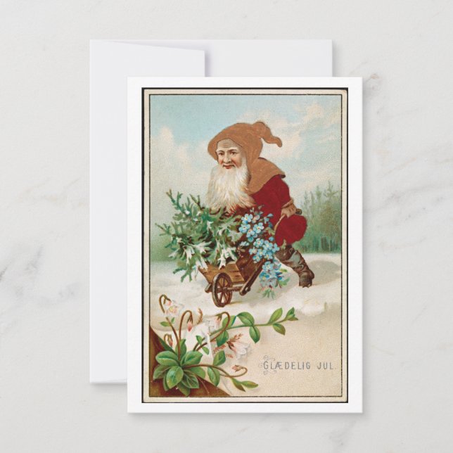 Glaedelig Jul-Vintage Tack Kort (Framsida)