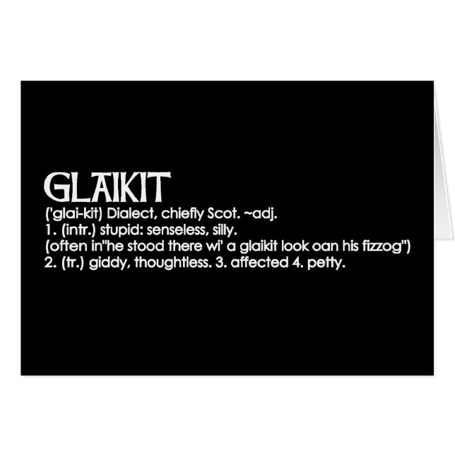 Glaikit Hälsningskort (Framsidan Horizontal)