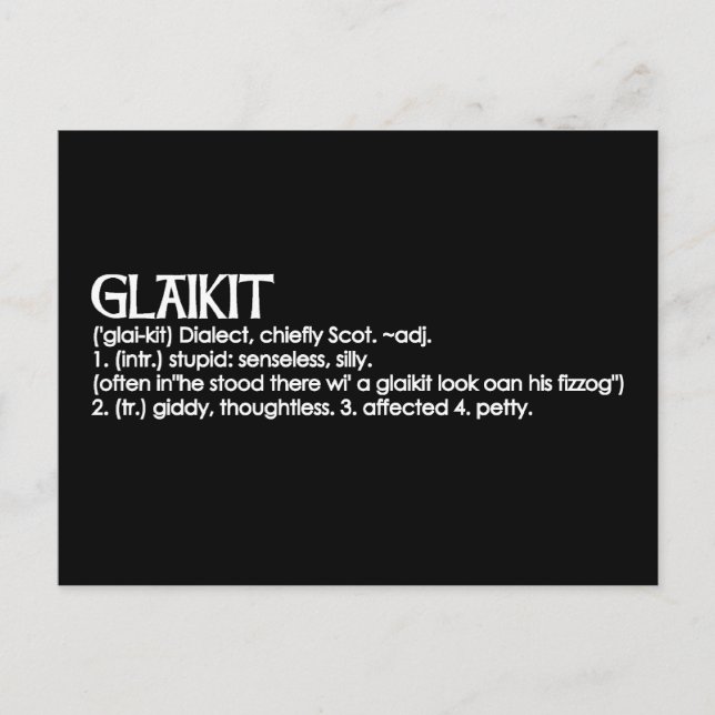 Glaikit Vykort (Framsida)