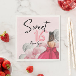 Glam 16 Glam Ro Guld White Balloons Pappersservett