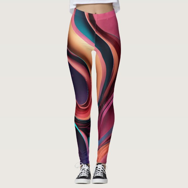 "Glam Abstrakt Leggings: Elevate Your Stil" Leggings (Framsida)