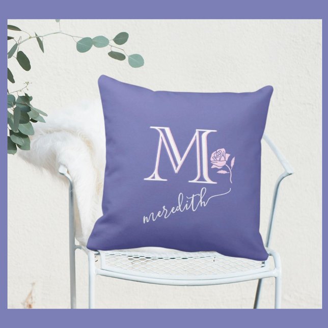 Glam Anpassningsbar Monogram Namn Ro Kudde (Skapare uppladdad)