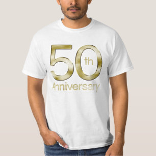 Glam årsdag för guld 50th t-shirt