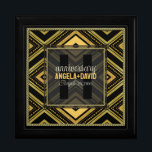 Glam Art Deco Black Guld Speciell Event Wooden Minnesask<br><div class="desc">Version 2 - Samma Art Deco-vibe med guld, fetstil och glam ser designad ut för unika stil. Med anpassade och monogram, kombinerat med en mycket snyggt glitter guld och svart geometrisk utformning. Slimmad och elegant personligt bröllp, årsdag eller förlovning närvarande. Anpassa med namn, årsdag och monogram eller siffror - som...</div>