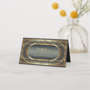 Glam Art Deco Bröllop Bord ID1033 Placeringskort