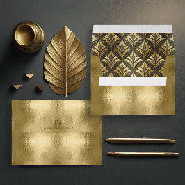 Glam Art Deco Bröllop Gulfeffekt ID1033