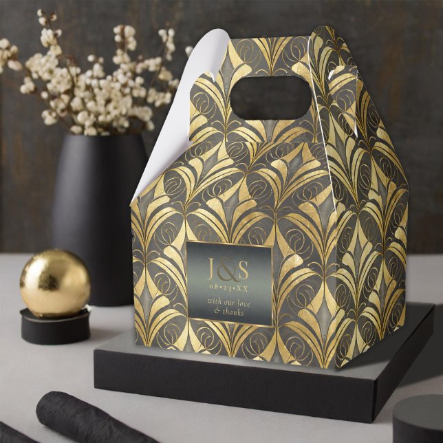 Glam Art Deco Bröllop Tack ID1033 Presentaskar (Skapare uppladdad)