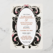 Glam Art Deco Gatsby Vintage Monogram Bröllop Guld