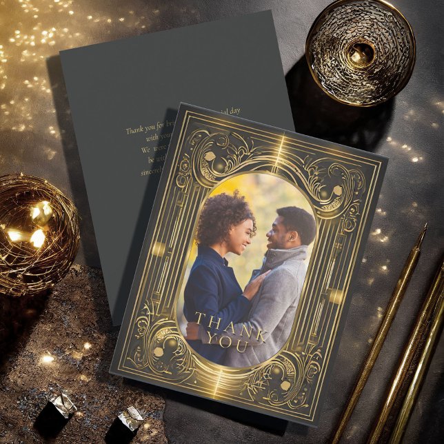 Glam Art Deco Tack ID1033 Kort (Skapare uppladdad)