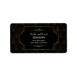Glam Art Deco Underbar Gatsby Bröllop Adressetikett