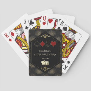 Glam Art Deco Vegas Casino Royale 50-årsfirande Casinokort
