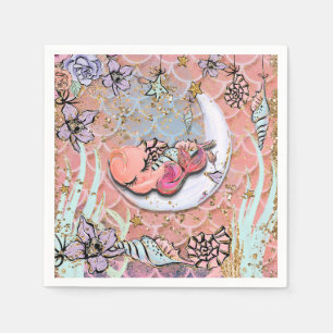 Glam Baby Självklart Mermaid Girls Baby Shower Föd Pappersservett