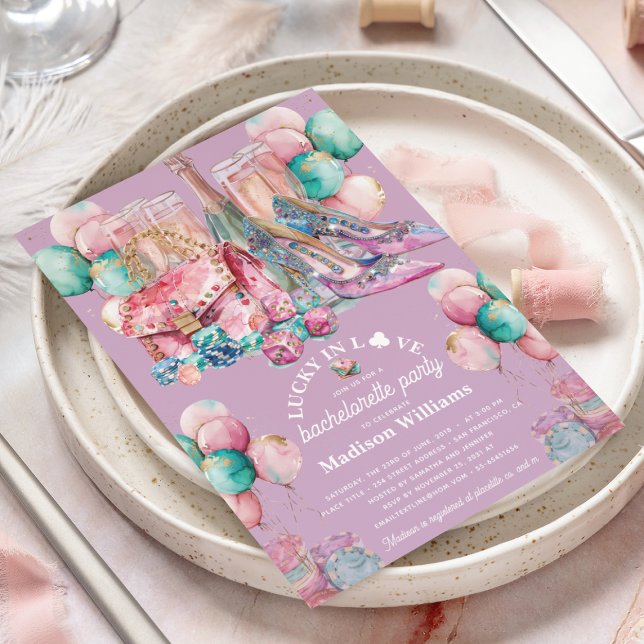 Glam Bachelorette Casino Party Inbjudningar (Skapare uppladdad)