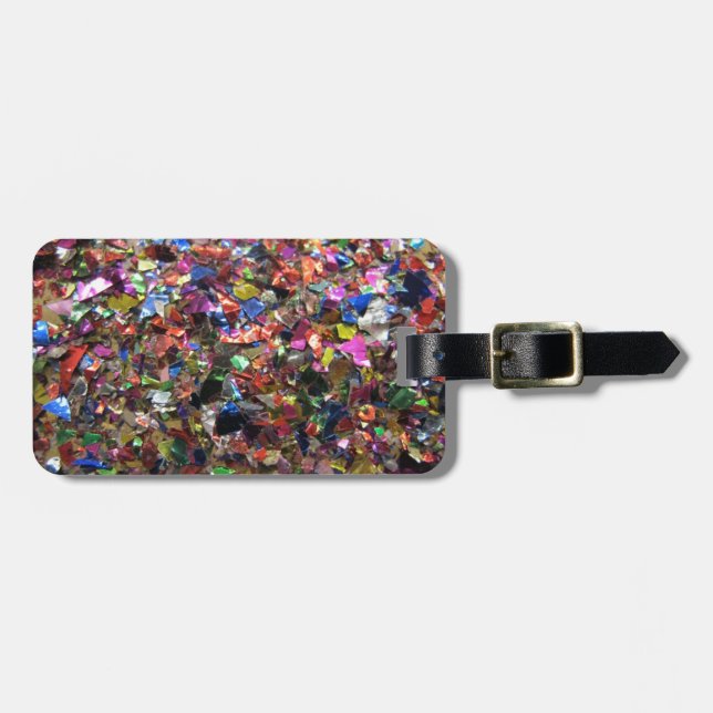 Glam bagagemärkre för glitter bagagebricka (Horisontell Framsida)