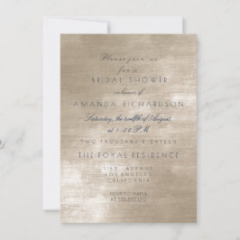 Glam Beige Ivory Velvet Möhippa Inbjudningar