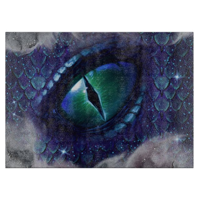 Glam Bläck Gothic Blue Medieval Dragon (Framsidan)