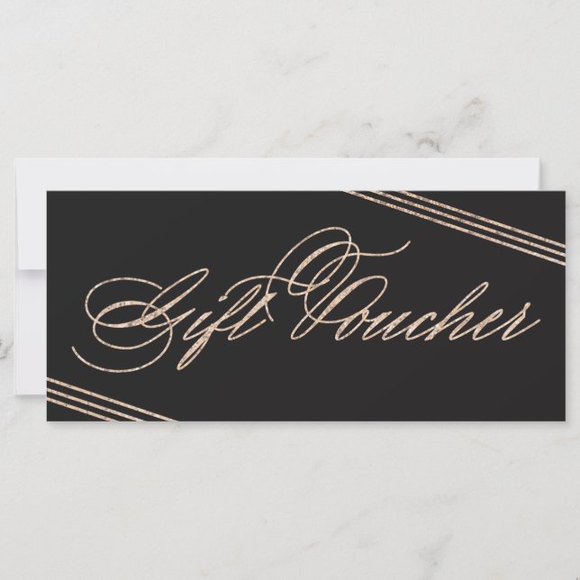 Glam Black Guld Gift Voucher 50-foto (Framsida)
