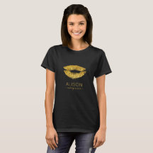 Glam Black guld glitter stor läppar makeup artist