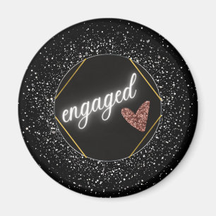 Glam Black och Silver    Magnet